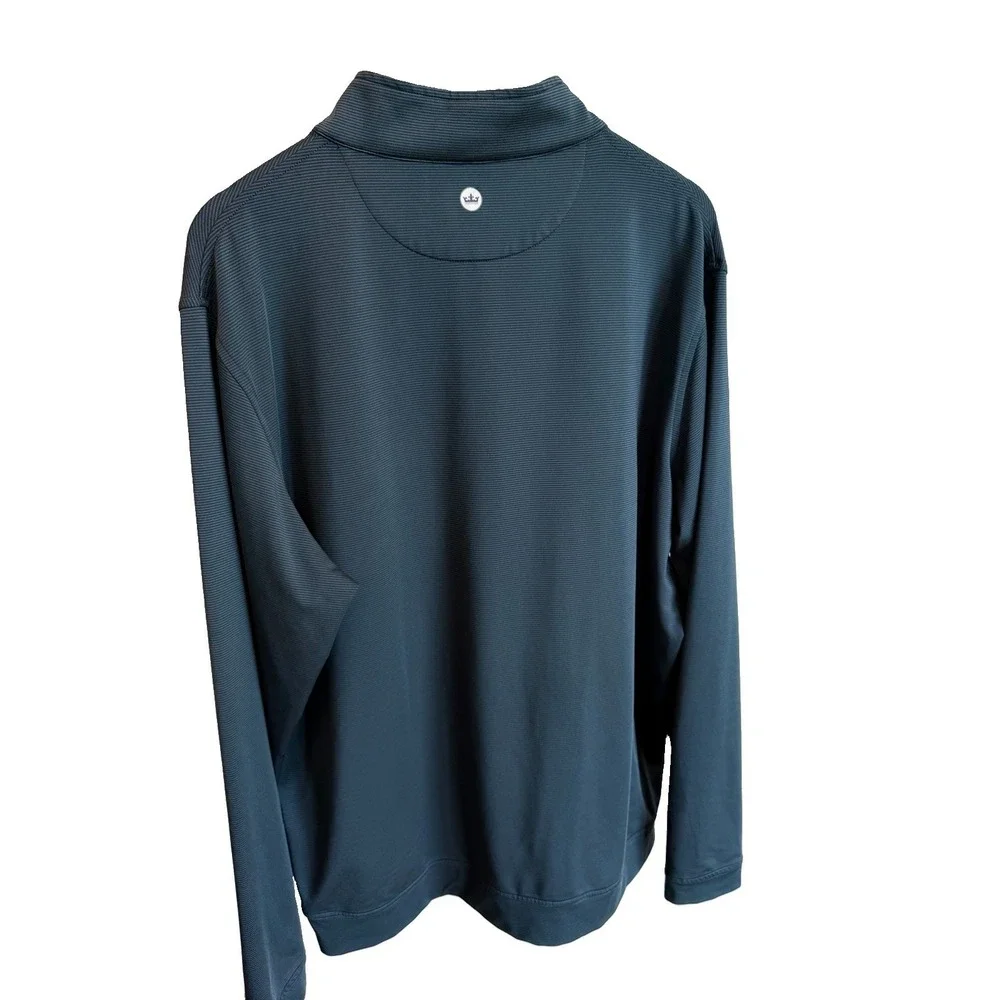 Peter Millar Perth Performance Quarter Zip Pullover Mens XXL Navy Blur Golf